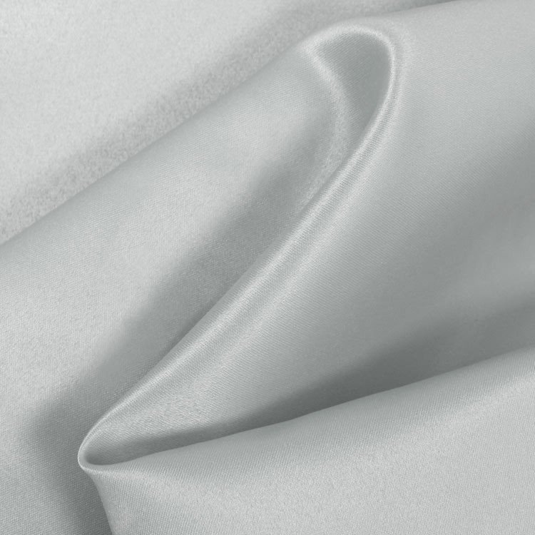 Light Silver Matte Satin (Peau de Soie) Fabric