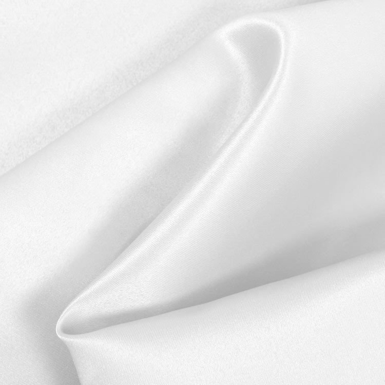 White Matte Satin (Peau de Soie) Fabric