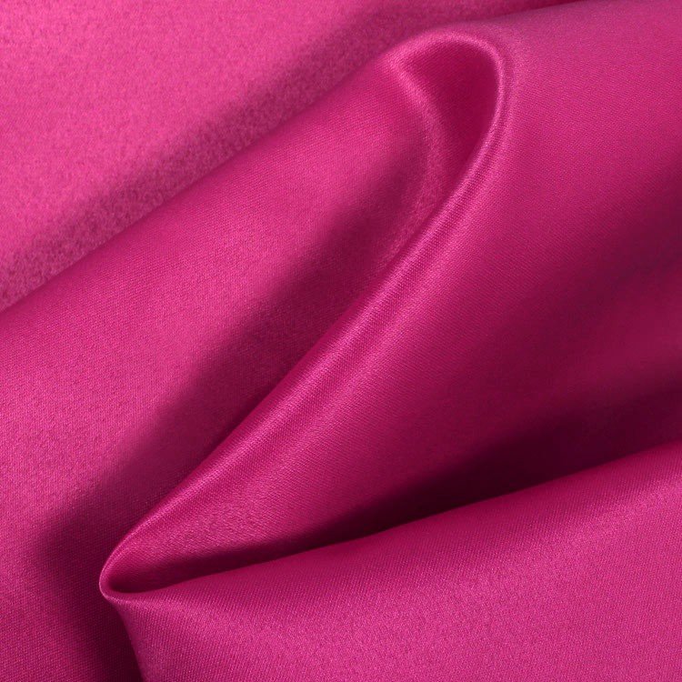 Hot Pink Matte Satin (Peau de Soie) Fabric