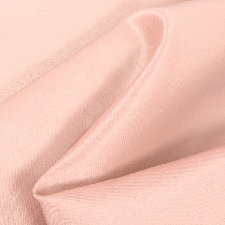 Blush Pink Matte Satin (Peau de Soie) Fabric