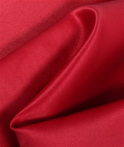 Solid Stretch Polyester Jersey - Red - Fabric by the Yard
