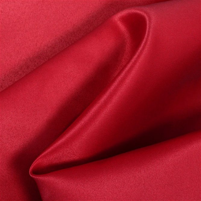 Red Matte Satin (Peau de Soie) Fabric