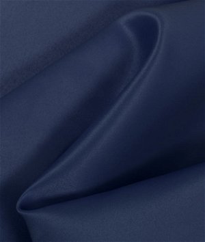 Navy Blue Matte Satin (Peau de Soie) Fabric