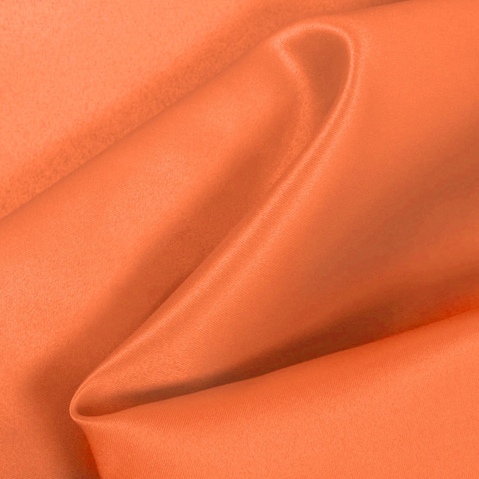 Orange Matte Satin (Peau de Soie) Fabric image 1 of 1
