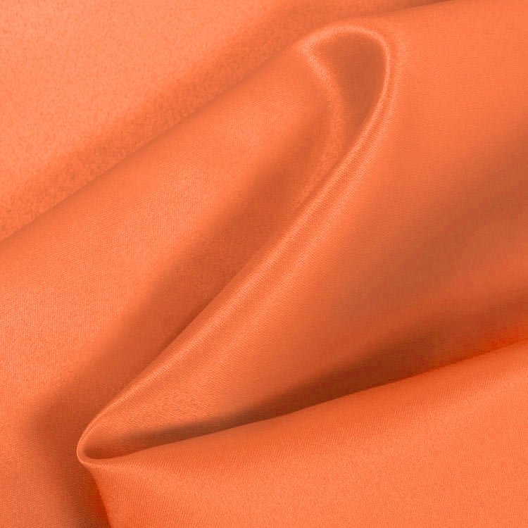 Orange Matte Satin (Peau de Soie) Fabric