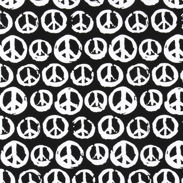 Premier Prints Peaceful Black Canvas Fabric