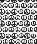 Premier Prints Peaceful White/Black Canvas Fabric