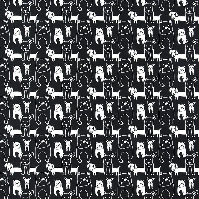 Premier Prints Pedigree Black Fabric