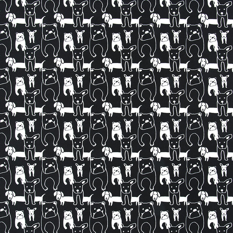Premier Prints Pedigree Black Fabric