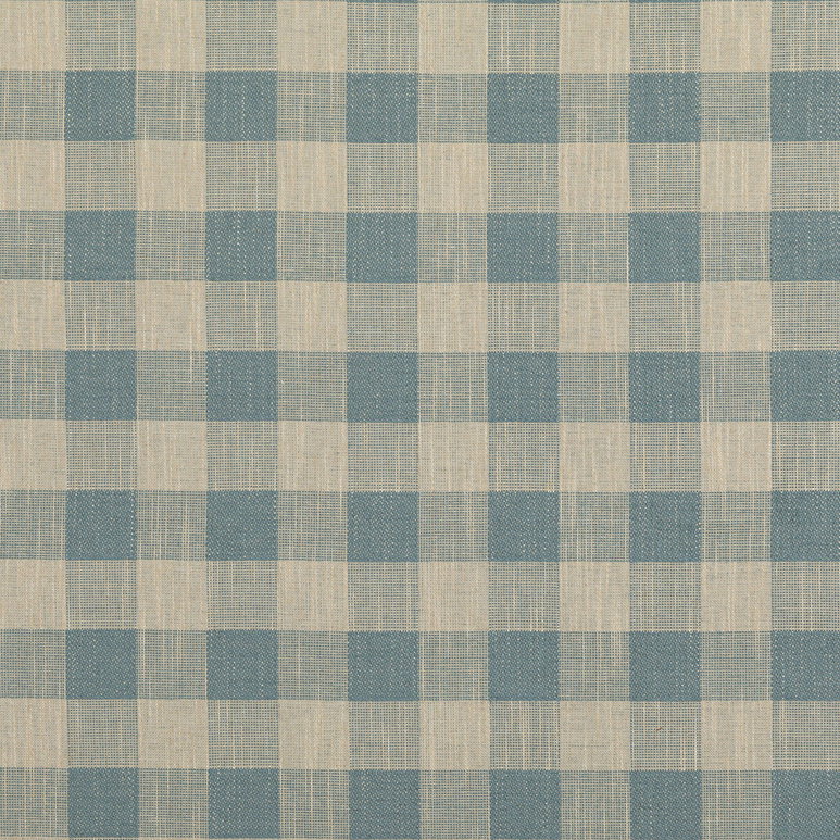 Baker Lifestyle Block Check Soft Blue Fabric