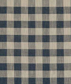 Baker Lifestyle Block Check Indigo Fabric