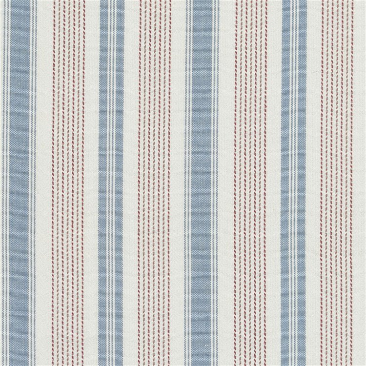 Baker Lifestyle Purbeck Stripe Red/Blue Fabric