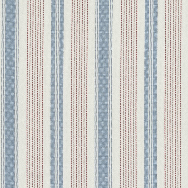 Baker Lifestyle Purbeck Stripe Red/Blue Fabric