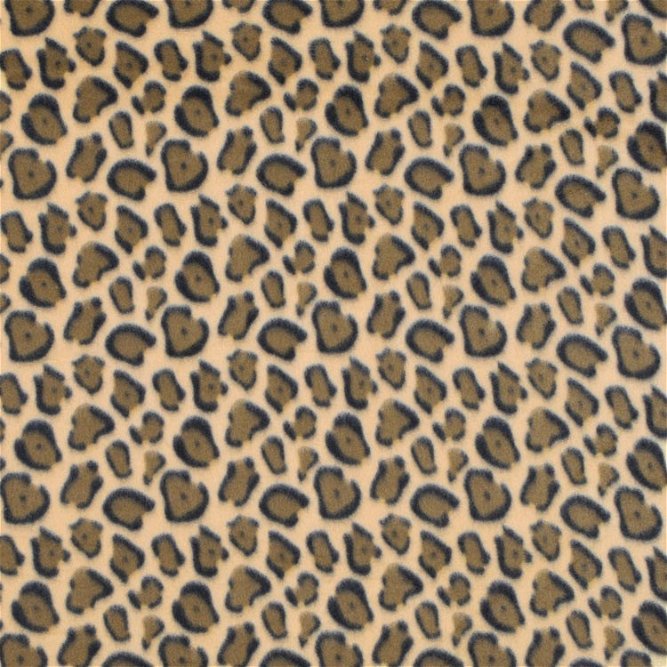 Brown Cheetah Fleece Fabric