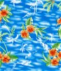 Blue Tropical Fleece Fabric
