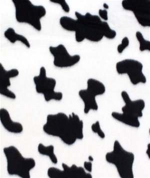 Black & White Cow Fleece Fabric