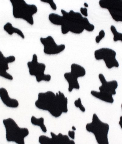 Black & White Cow Fleece Fabric