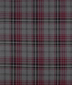 Plaid and Check Gray & Ivory Fabric by the Yard