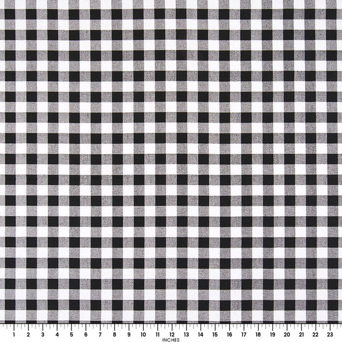 Premier Prints Plaid Black Fabric image 2 of 2