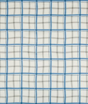 Nantucket Plaid Fabric, Ocean