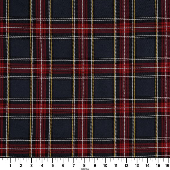 Red/Gray Plaid Fabric | OnlineFabricStore