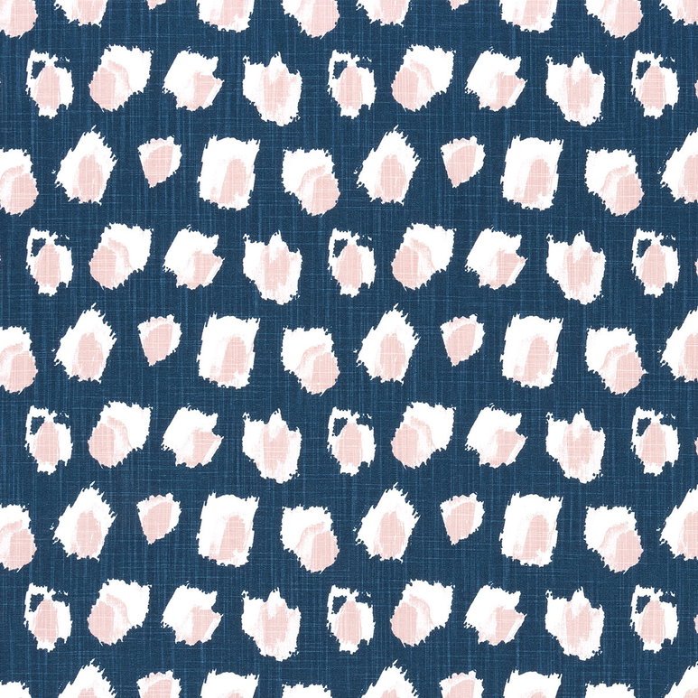 Premier Prints Plato Italian Denim/Blush Slub Canvas Fabric