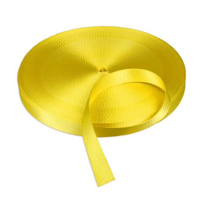 1&quot; Yellow Polyester Webbing