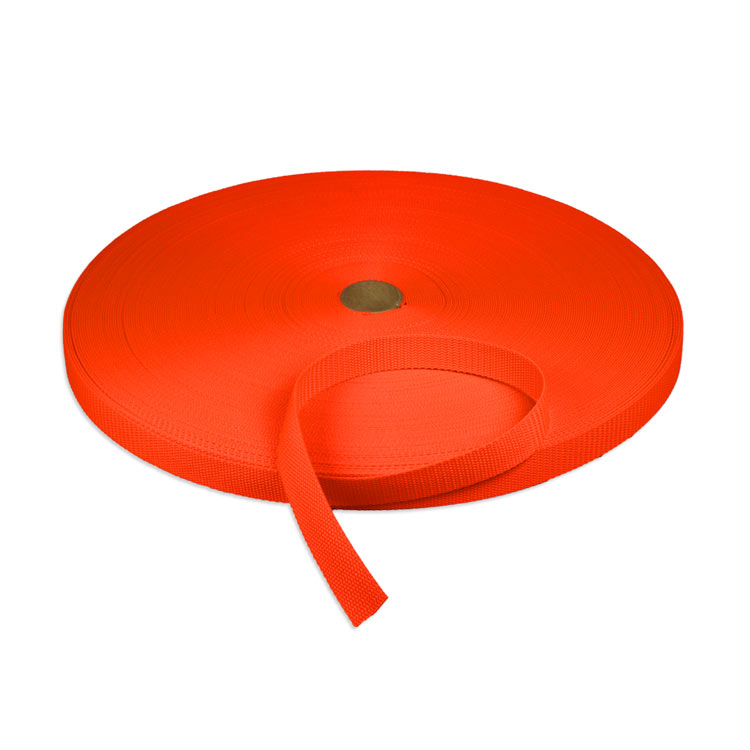 1" Dark Orange Polypropylene Webbing