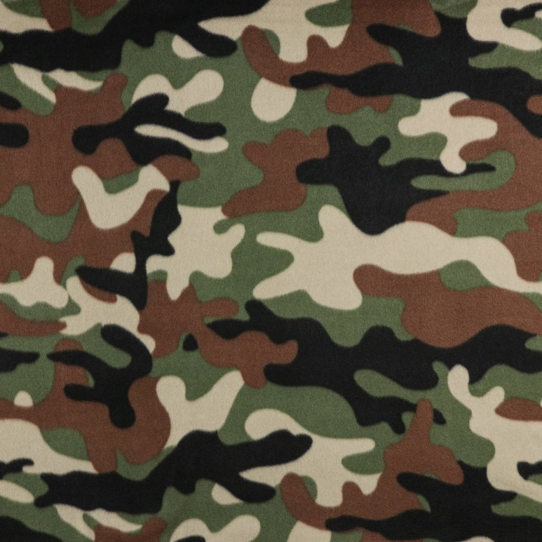 Camo Green Polar Fleece Fabric