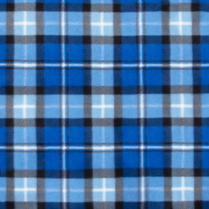 Royal Blue Chris Plaid Polar Fleece Fabric