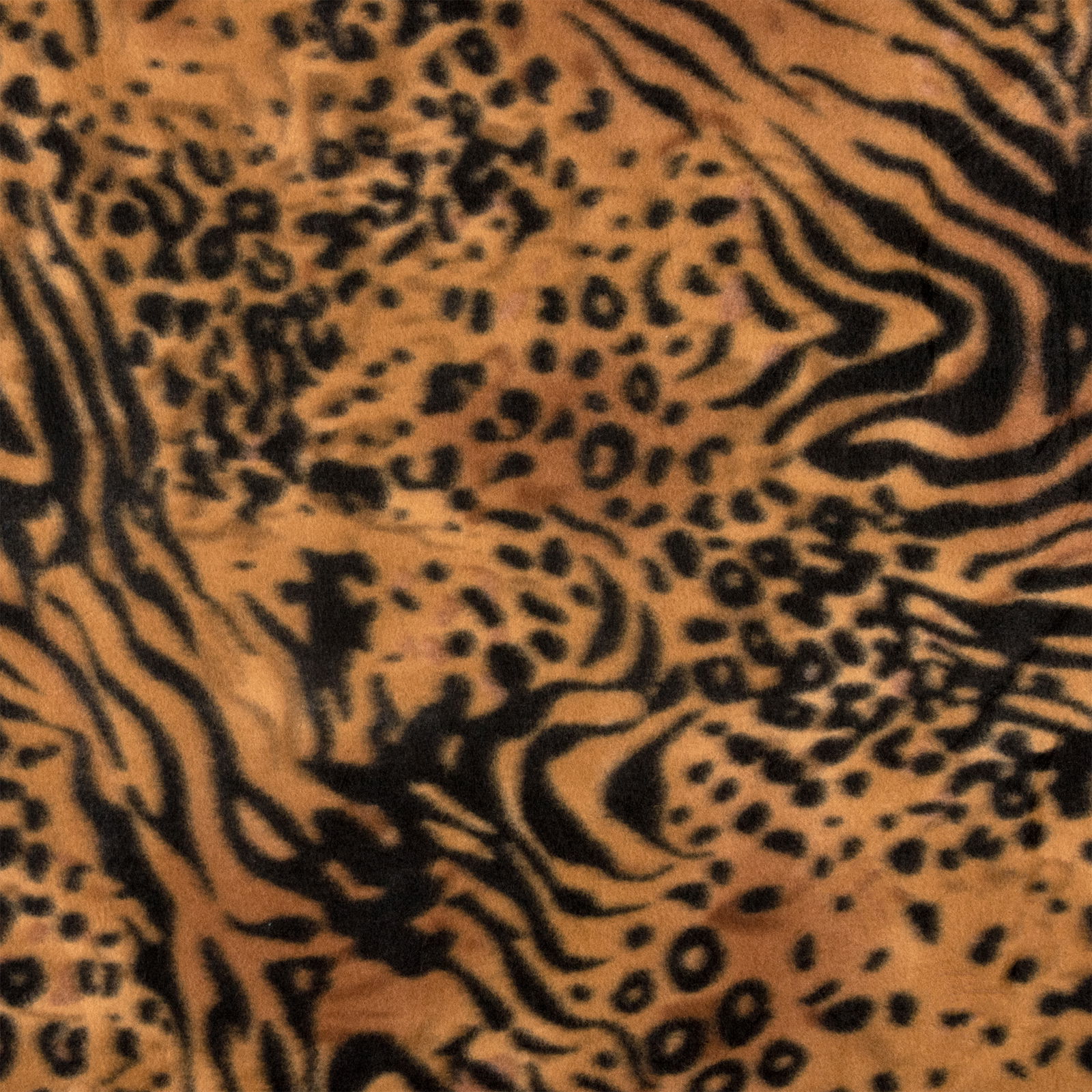 Brown Combo Animal Skin Polar Fleece Fabric