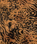 Brown Combo Animal Skin Polar Fleece Fabric