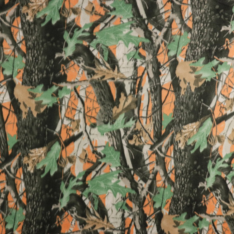 Deep Woods Orange Polar Fleece Fabric