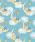 Dreamy Bear Blue Polar Fleece Fabric