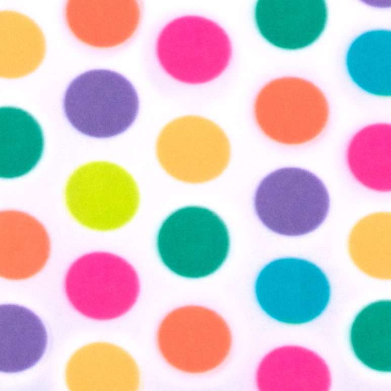 White Fun Dot Polar Fleece Fabric