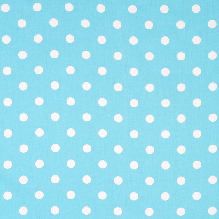Premier Prints Polka Dot Girly Blue/White Twill Fabric