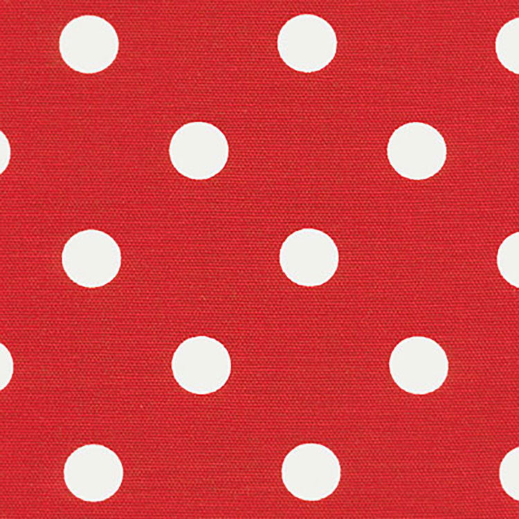Premier Prints Polka Dot Lipstick/White Canvas Fabric