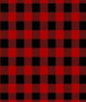 Black/Red Kara Check Polar Fleece Fabric