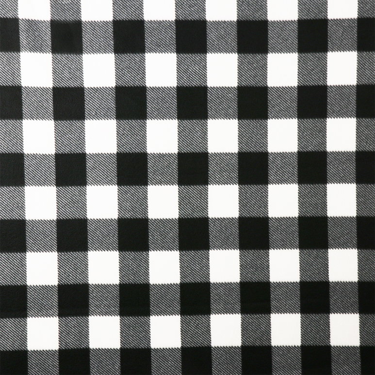 Black/White Kara Check Polar Fleece Fabric