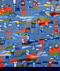 Lighthouse Royal Blue Polar Fleece Fabric