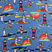 Lighthouse Royal Blue Polar Fleece Fabric thumbnail image 1 of 2