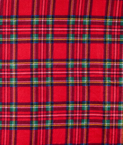 Royal Stewart Red Polar Fleece Fabric