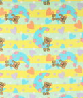 Stars Moon and Hearts Multi Polar Fleece Fabric