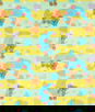 Stars Moon and Hearts Multi Polar Fleece Fabric