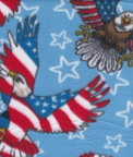 Stars & Stripes Blue Polar Fleece Fabric