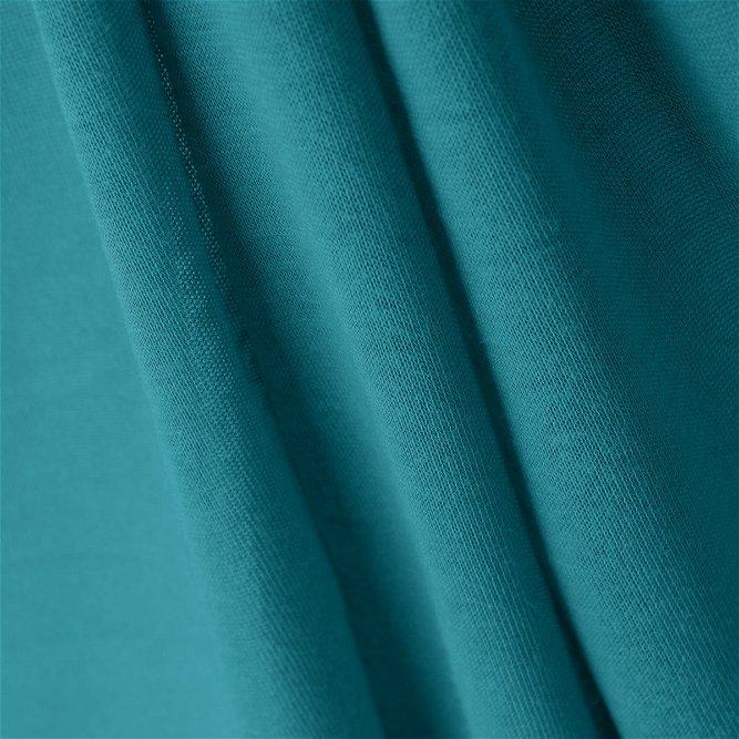 Turquoise Polyester Knit Fabric