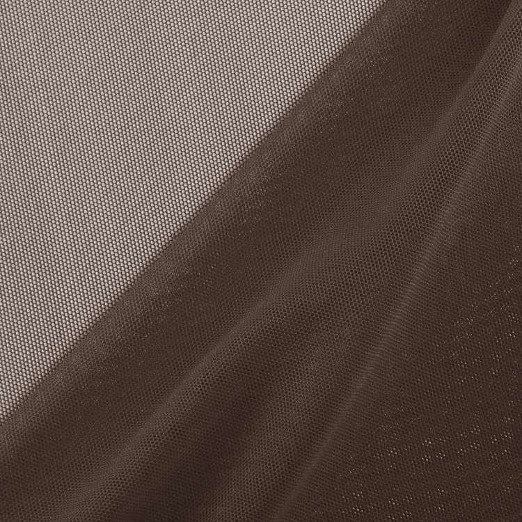 Dark Chocolate Stretch Mesh Netting Fabric Pre-Cut. Dark Brown Power Mesh Fabric Roll