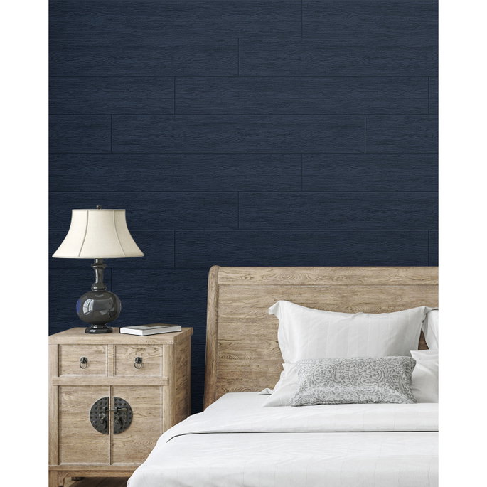 NextWall Peel &amp; Stick Faux Shiplap Off-White Paintable Wallpaper image 5 of 5