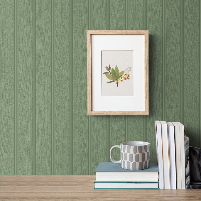 NextWall Peel &amp; Stick Faux Beadboard Off-White Paintable Wallpaper image 4 of 5