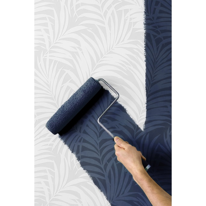 NextWall Peel &amp; Stick Tossed Palm Off-White Paintable Wallpaper image 2 of 5